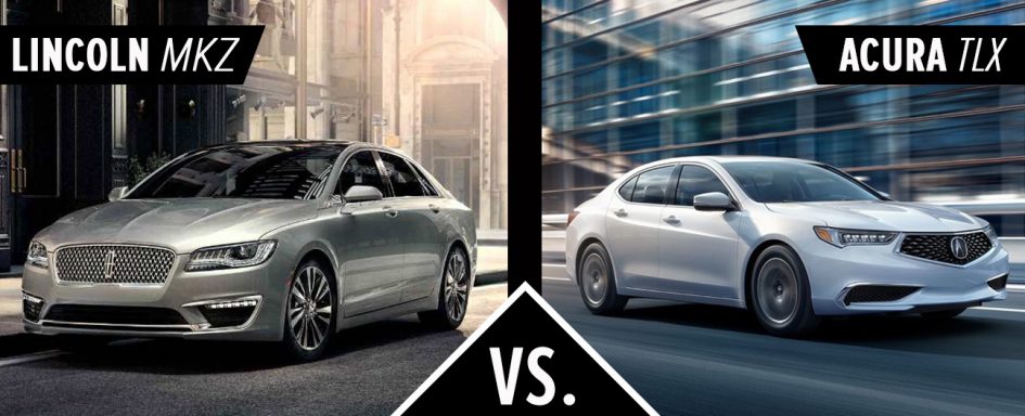 Left: 2018 Lincoln MKZ. Right: 2018 Acura TLX